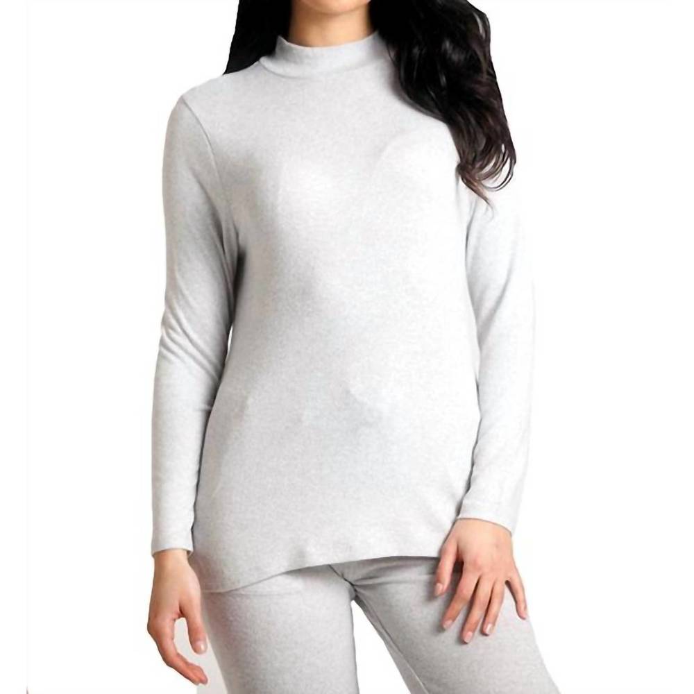 NEW FRENCH KYSS supersoft mock neck pullover in frost